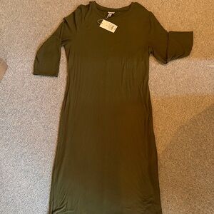 A New Day Olive Long Sleeve Dress